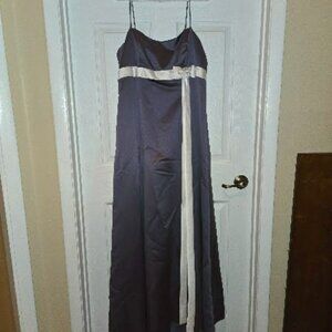 Alfred Angelo Bridesmaid dress in Victorian Lilac with White accent stripe
